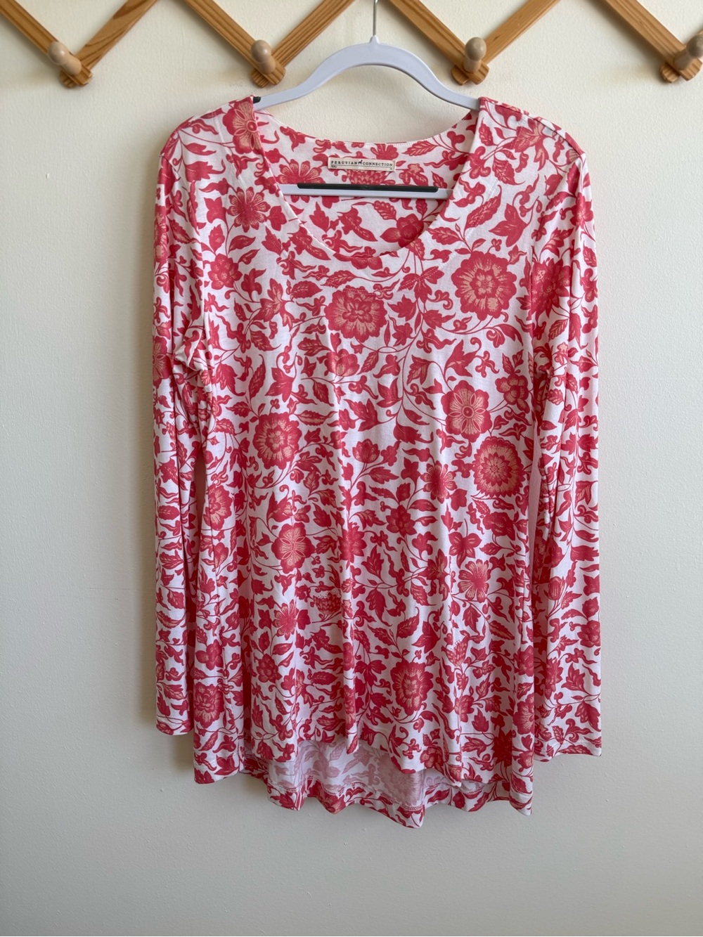 Peruvian Connection Pima Cotton Floral Tunic